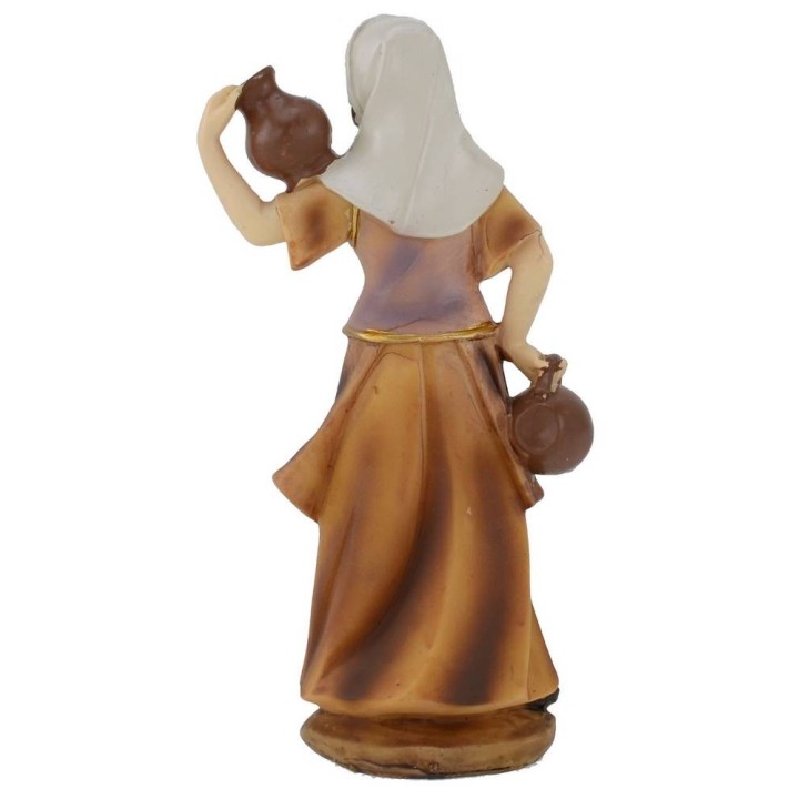 Woman with anfora in shoulder in resin 15 cm
