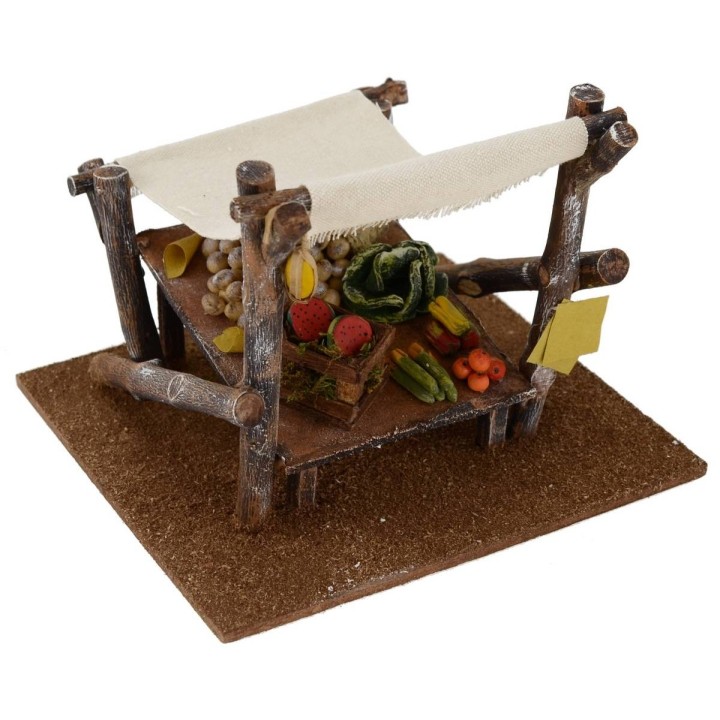 Tent with fruit stand and vegetables cm 17,5x17, 5x13 h. 