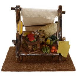 Tent with fruit stand and vegetables cm 14,5x14, 5x12 h. 