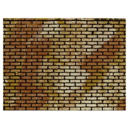 Panel de corcho coloreado con ladrillos grandes de 33x25x1 cm.
