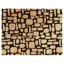 Panel de corcho coloreado con piedras desfasadas de 33x25x1 cm.