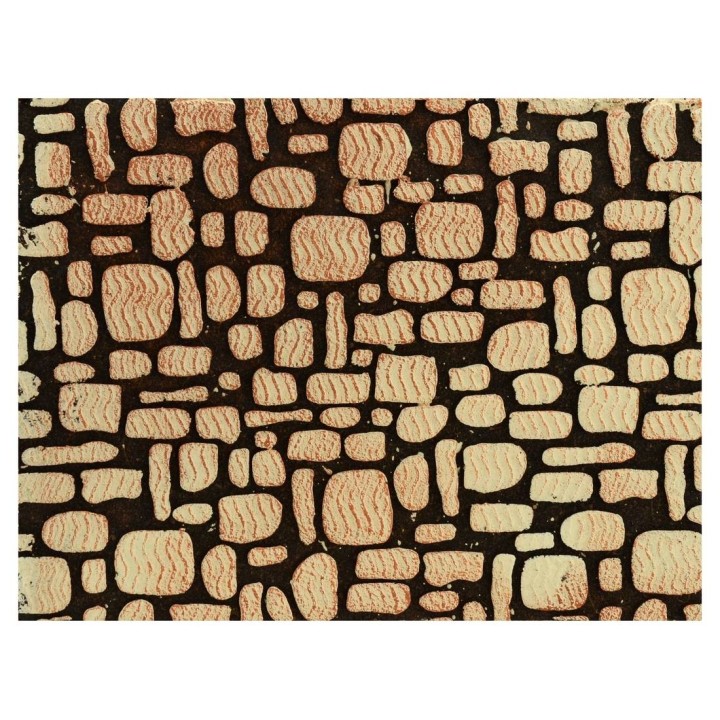 Pannello colorato in sughero a pietre sfalsate cm 33x25x1