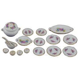Set dishes in porcelain 17 pieces