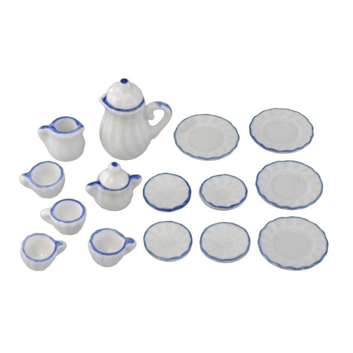 Tea set and coffee in porcelain 15 pieces