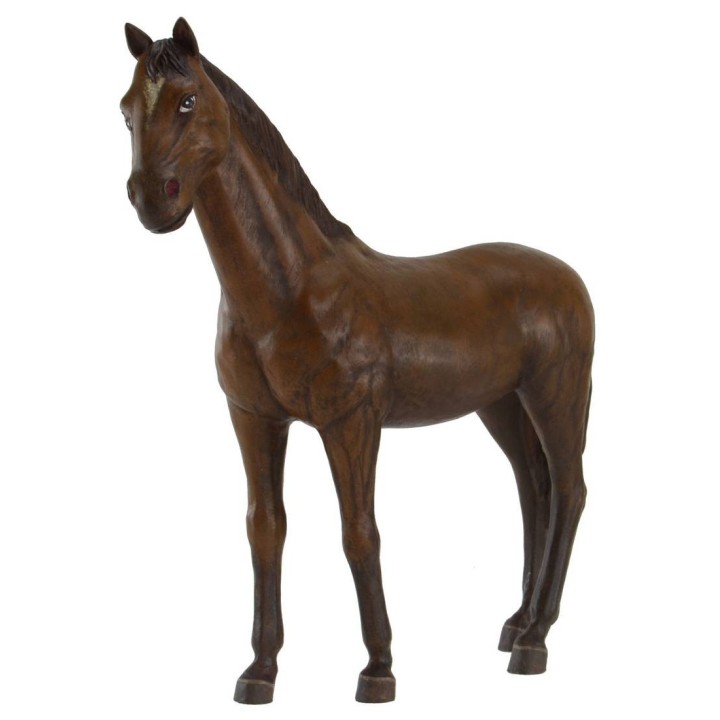 Cavallo marrone in resina per statue da 30 cm