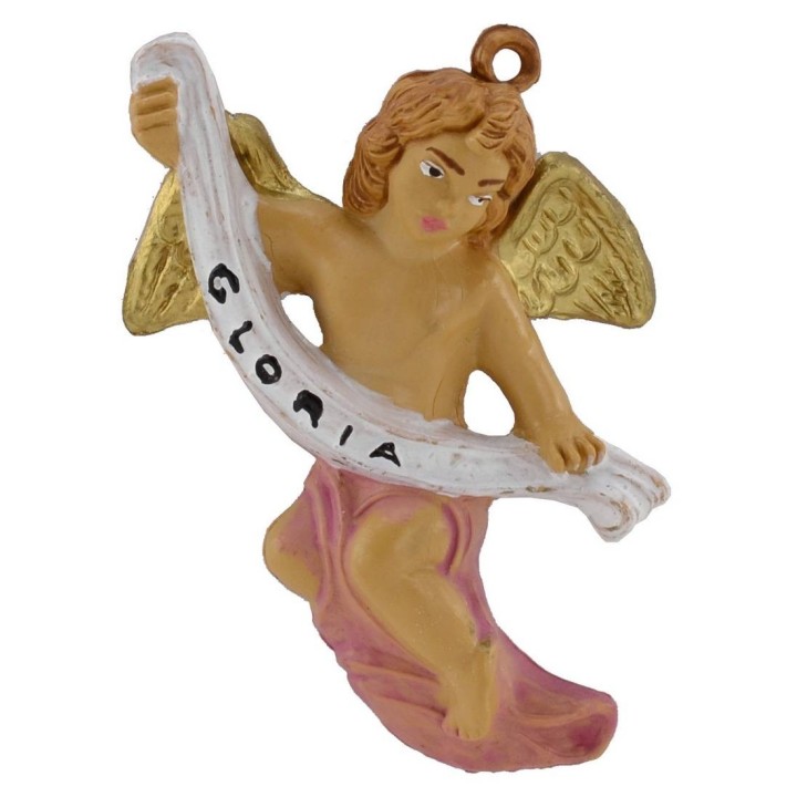 Ángel de 6 cm en PVC para colgar serie de 10 cm