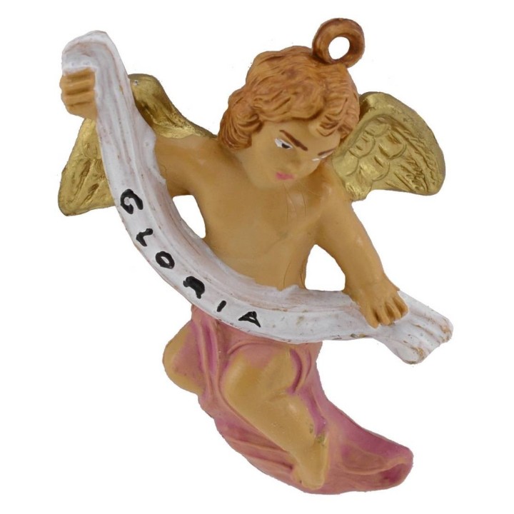 Ángel de 6 cm en PVC para colgar serie de 10 cm