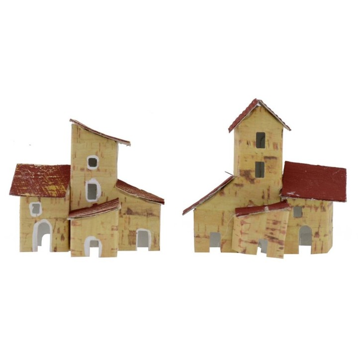 Juego de 2 casitas para belén de 7x3x8 cm de altura.