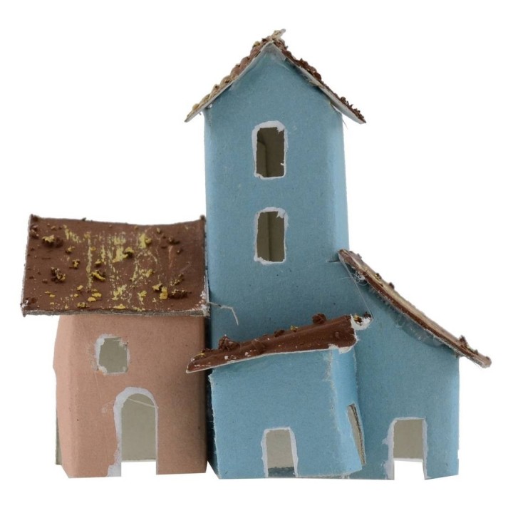 Sep 2 colored casets for presepe cm 7x3, 5x6, 5 h