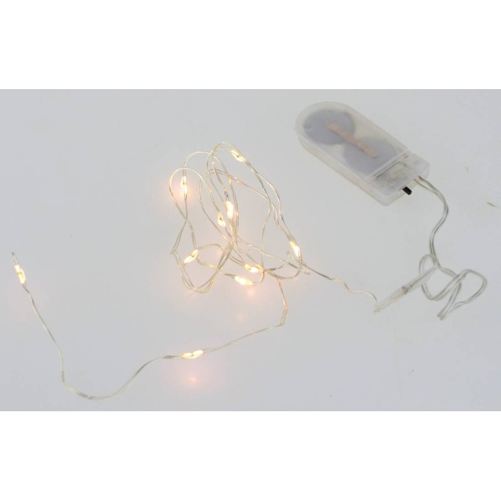 10 Micro led a luce bianca calda con pile incluse