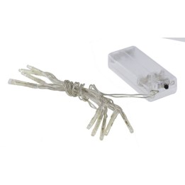10 led bianco caldo a batterie