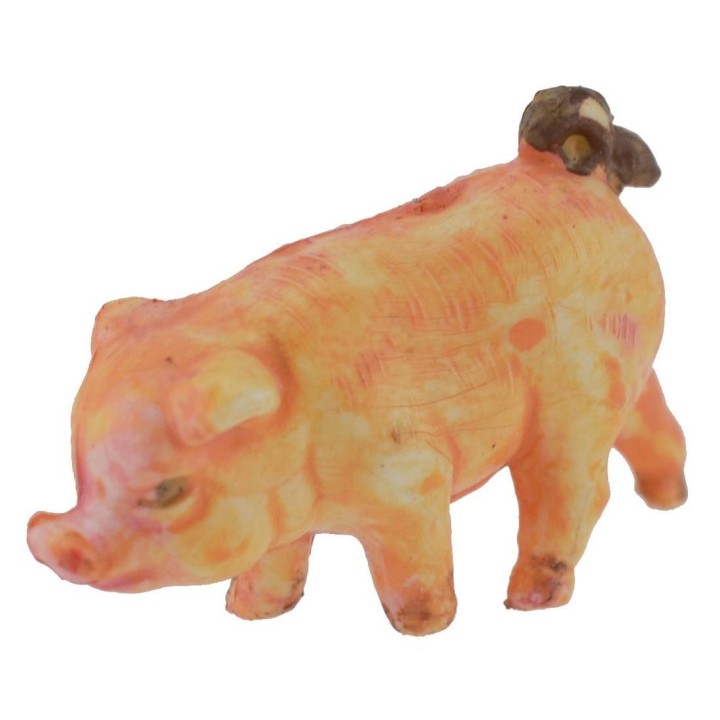 Cerdo de PVC de 2,8x1,9 cm de altura para belén.
