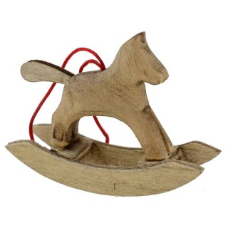 Caballo mecedor de madera cm 5,7x4,4 h