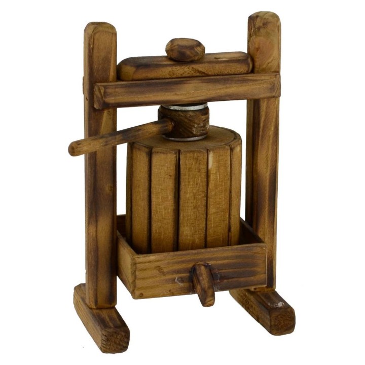 Torchio artigianale in legno 7,8x6,8x12,5 h