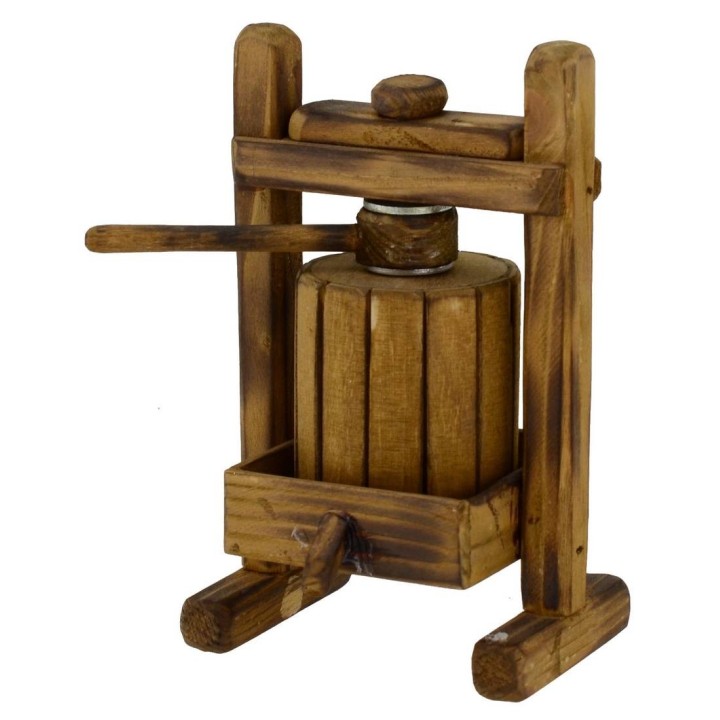 Torchio artigianale in legno 7,8x6,8x12,5 h