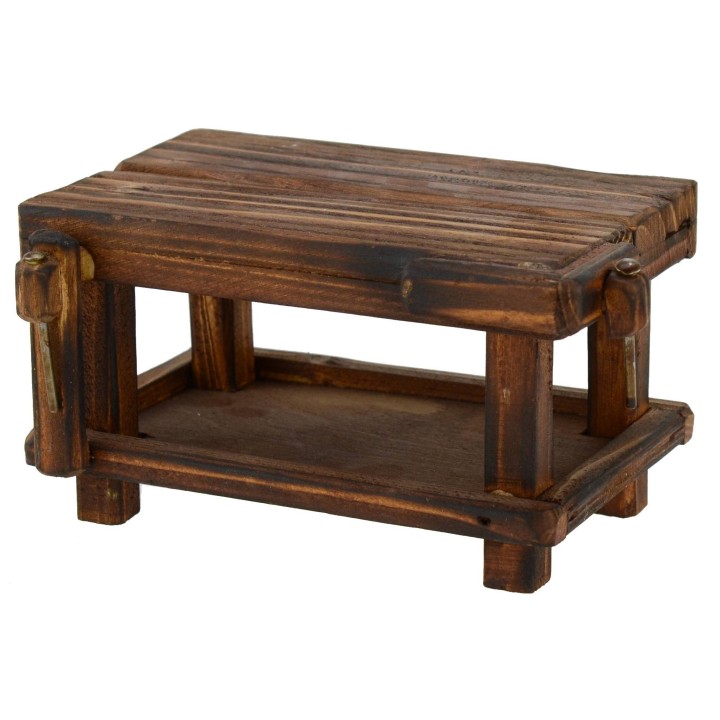 Tavolo con morse in legno cm 14,5x9,5x7,5 h