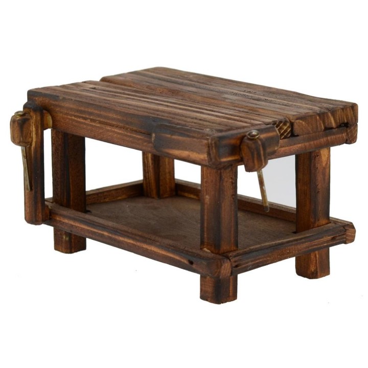 Table with wooden morse cm 14,5x9, 5x7, 5 h
