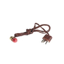 Portalámparas E5,5 + enchufe + lámpara roja - LR41