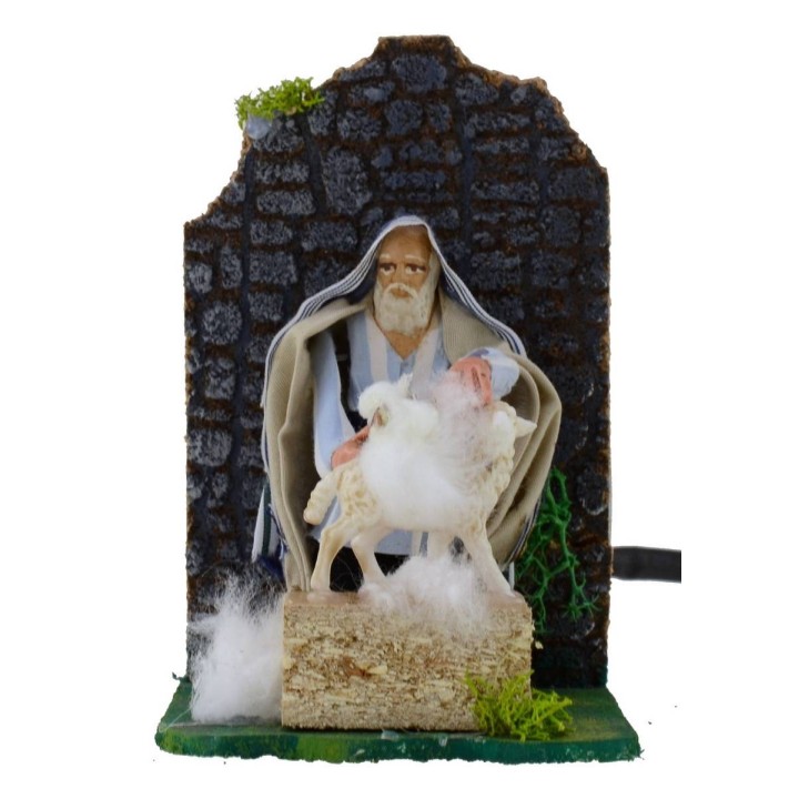 Tosatore di pecore 8 cm in movimento per presepe