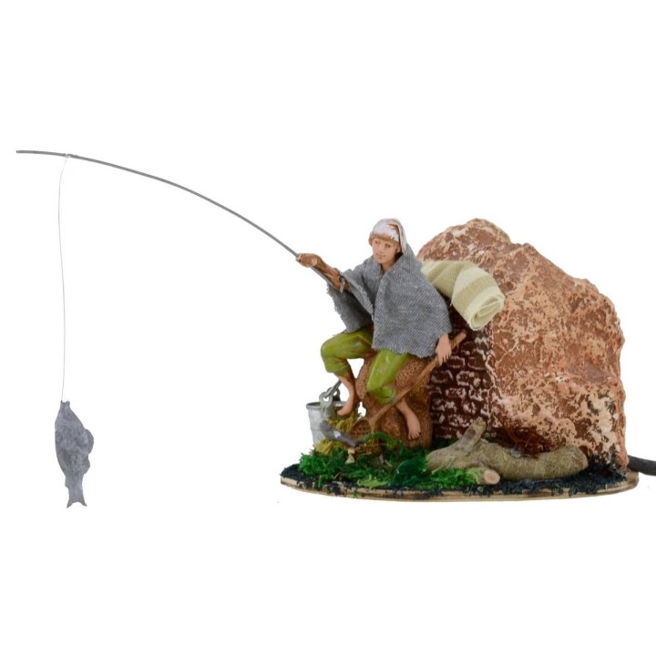 Fisherman in motion series 10 cm Landi presepe