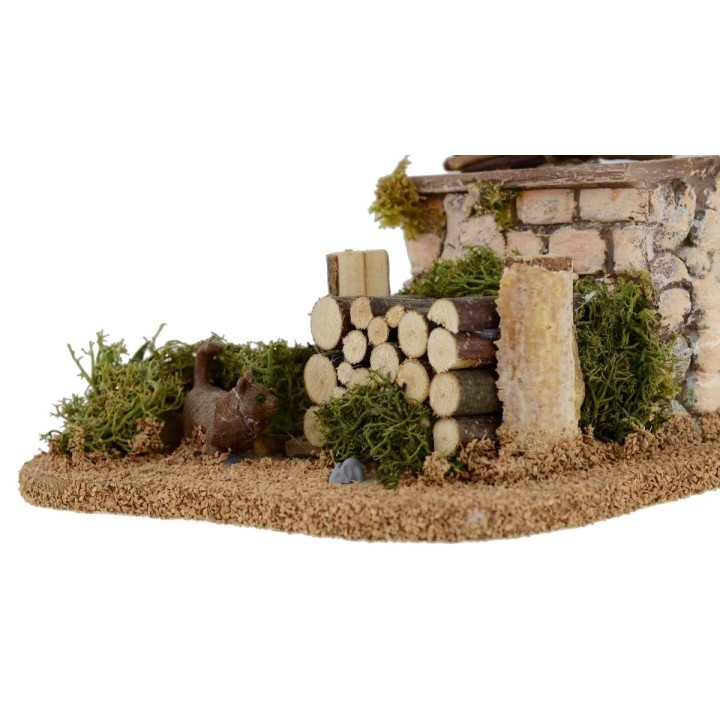 Gato y ratón en movimiento desde el leñero para estatuas de 10