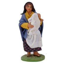 Donna con bimbo 12 cm