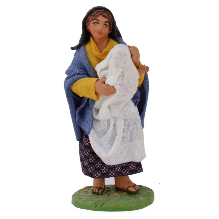 Mujer con niño 12 cm