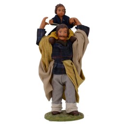 Hombre con niño sobre los hombros 12 cm Lux