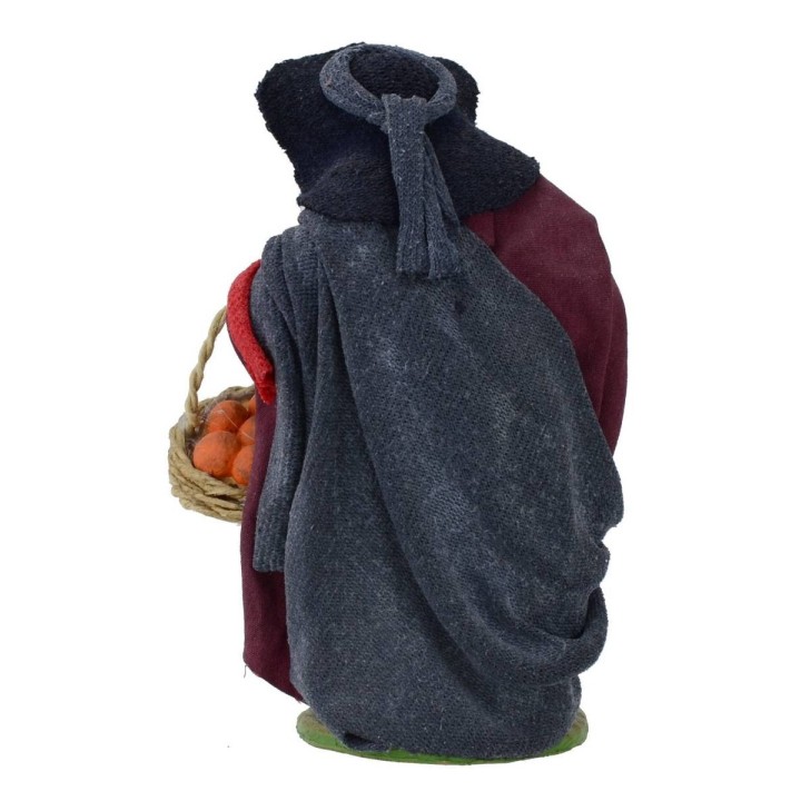 Uomo con cesti di arance 12 cm