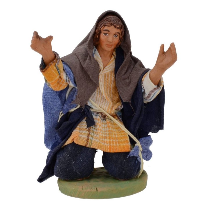 Astonished kneeling man series 12 cm Lux