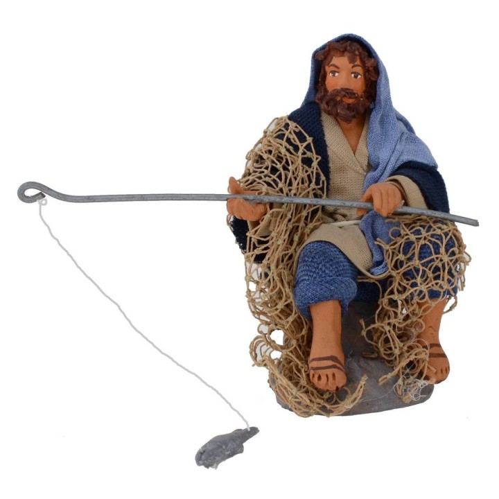 Pescatore seduto serie 12 cm Lux