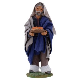 Uomo con cesto di arance 15 cm