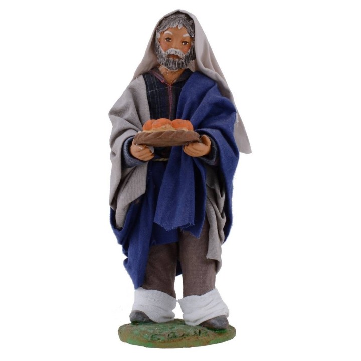 Hombre con cesta de naranjas 15 cm