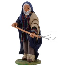 Farmer with pitchfork 11 cm
