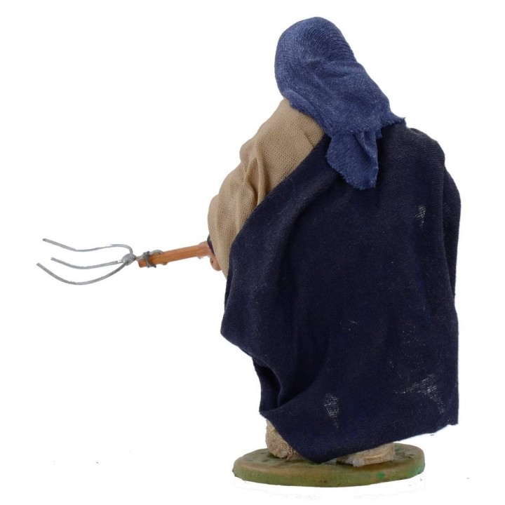 Farmer with pitchfork 11 cm