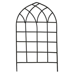 Puerta de metal negro de 7,5x13 cm h