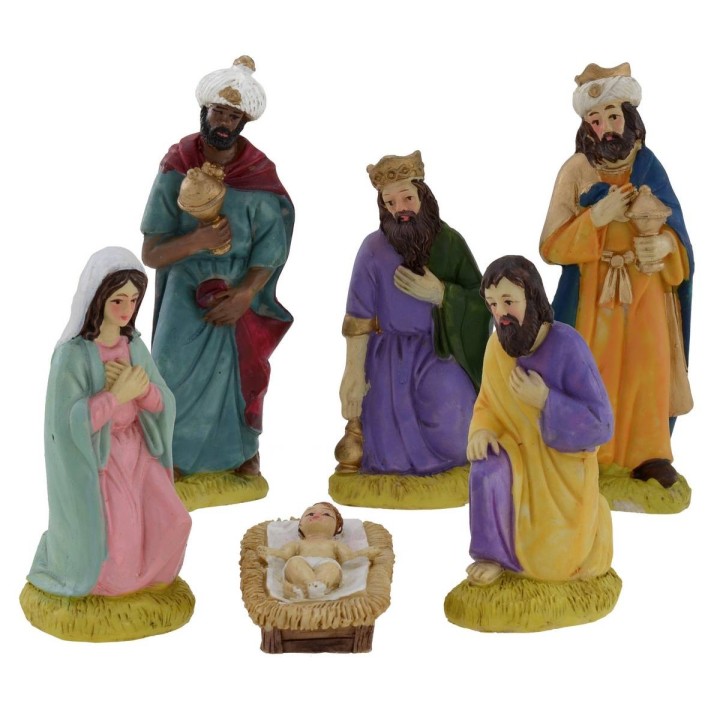 Set Natività 12 cm 6 soggetti per presepe