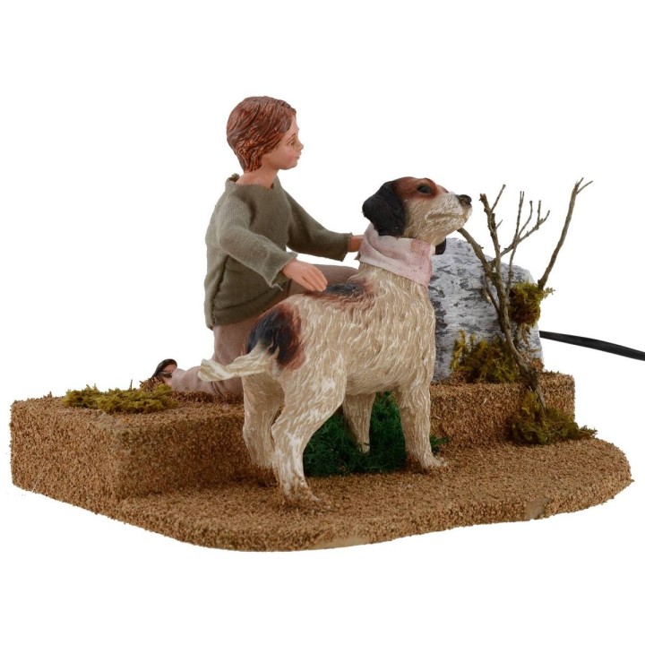 Children that accarts the dog series 30 cm double movement