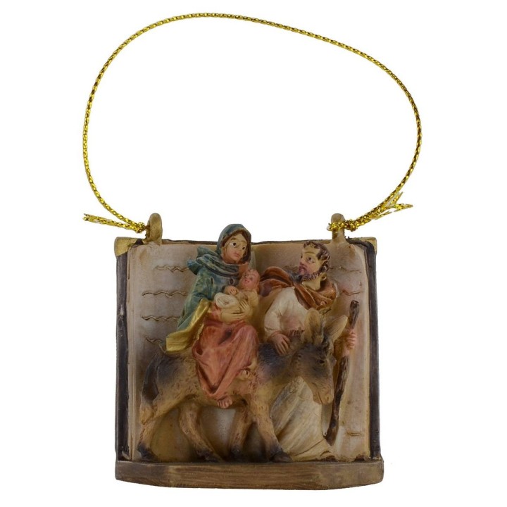 Natività in fuga cm 4,5 da appendere in resina