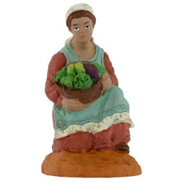 Donna in ginocchio con cesto serie 10 cm Oliver