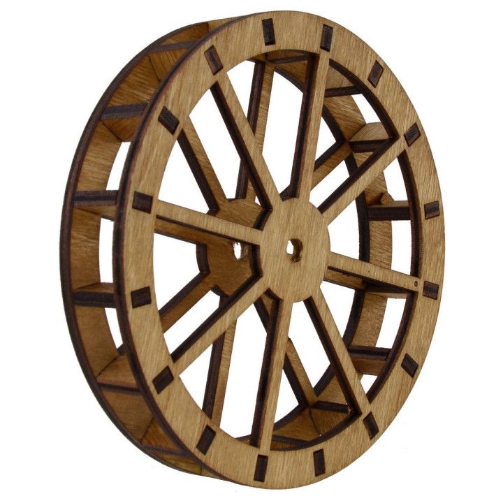 Water mill wheel in wood ø 12 cm