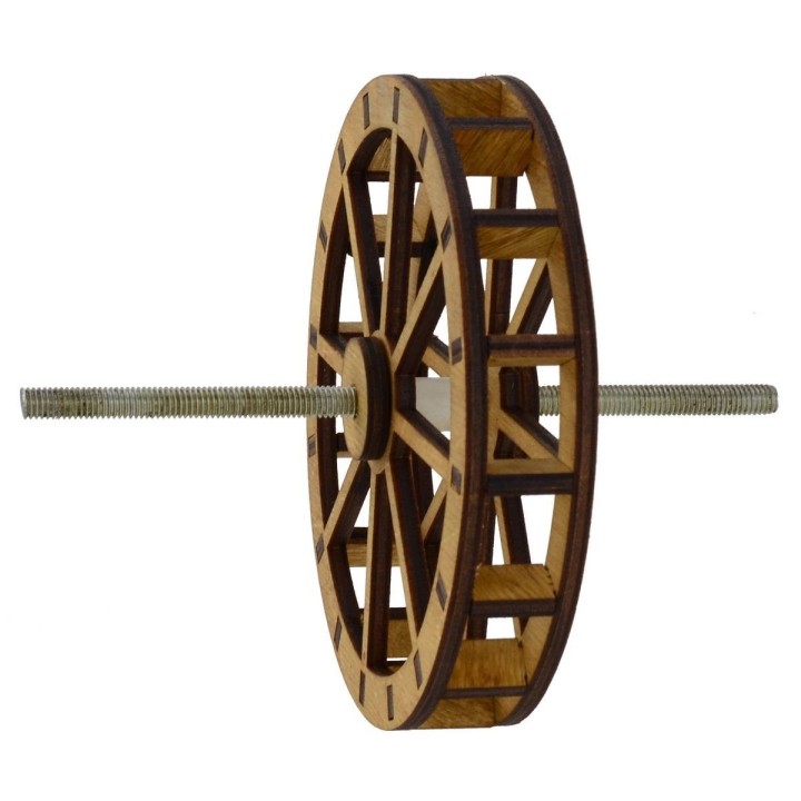 Ruota mulino ad acqua in legno ø 12 cm