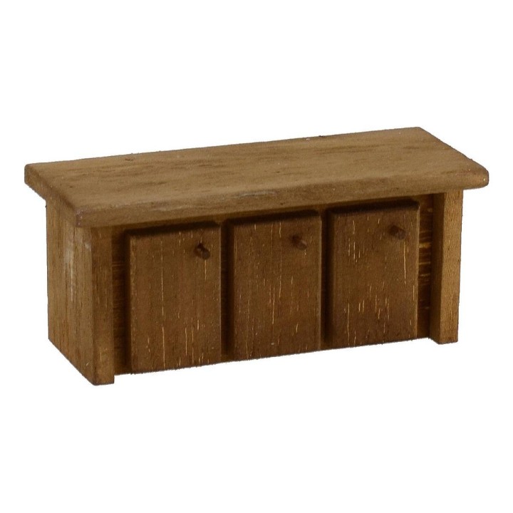 Mueble con puertas de madera de doble función cm 12x4x4 h