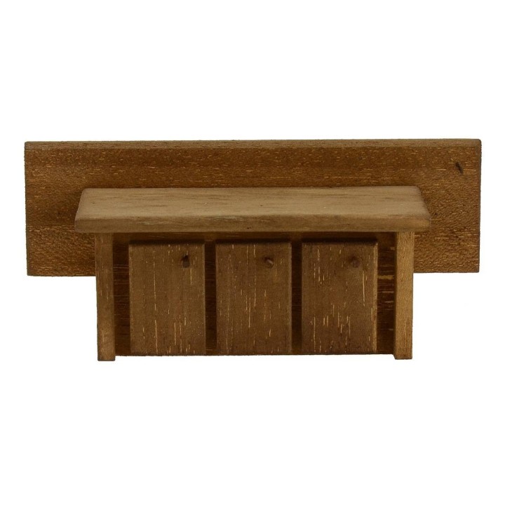 Mueble con puertas de madera de doble función cm 12x4x4 h