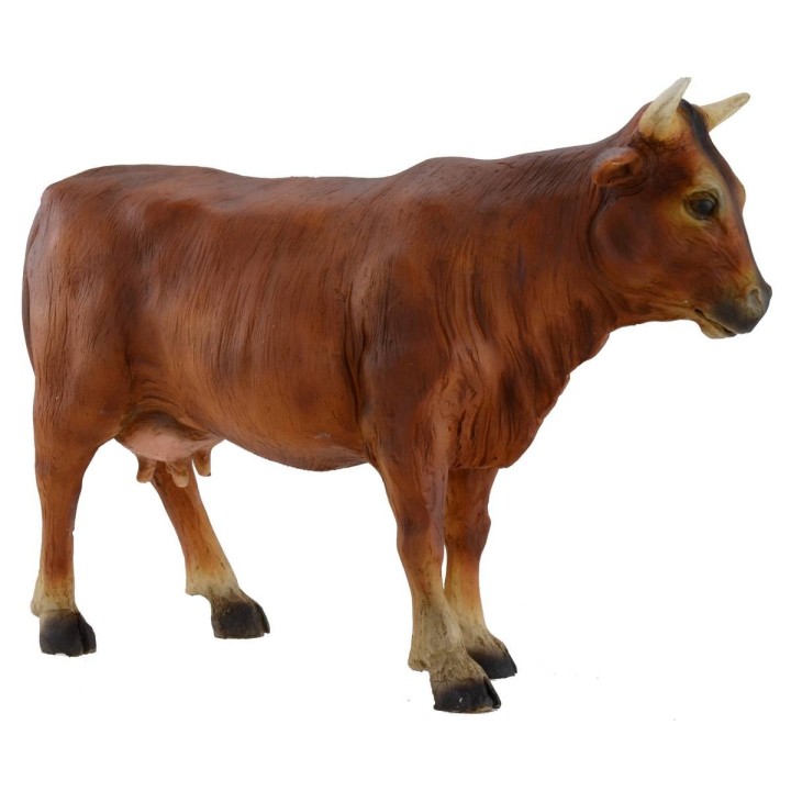 Mucca marrone per statue 30 cm presepe