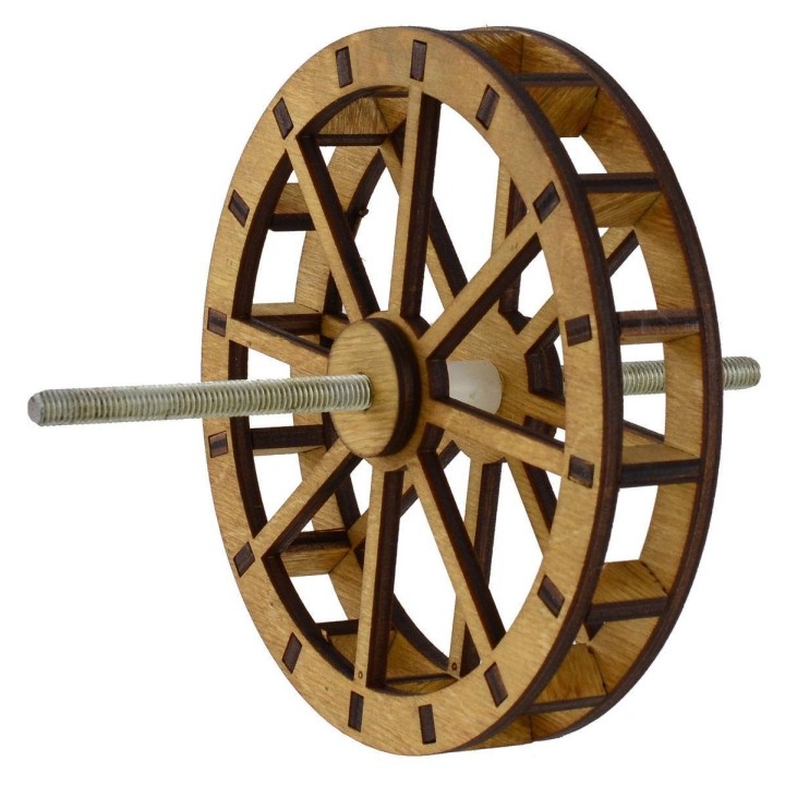 Ruota mulino ad acqua in legno ø 20 cm