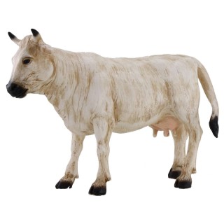 Mucca per presepe bianca per statue cm 30