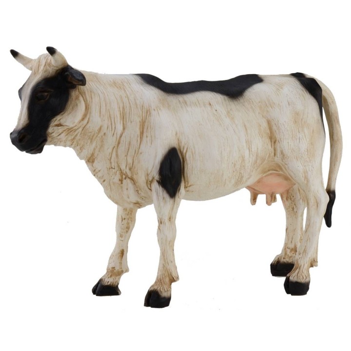 Mucca per presepe pezzata per statue cm 30