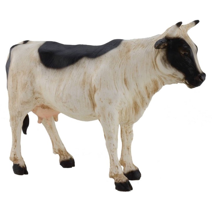 Vaca para pesebre manchada para estatuas de 30 cm