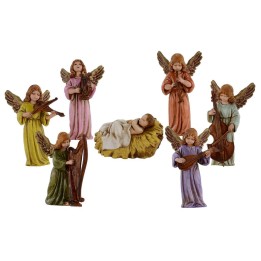 Set Jesus Bambino with 6 angels Landi Moranduzzo